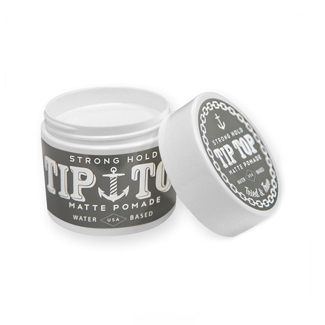 Pomada para Cabello Tip Top Fijación Fuerte Acabado Mate Sin Brillo Aroma Vainilla 4.25 oz