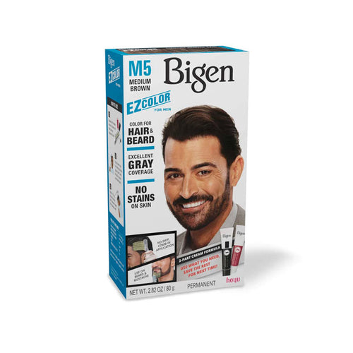 Tinte para Barba y Cabello Bigen Castaño Medio M5 80 g